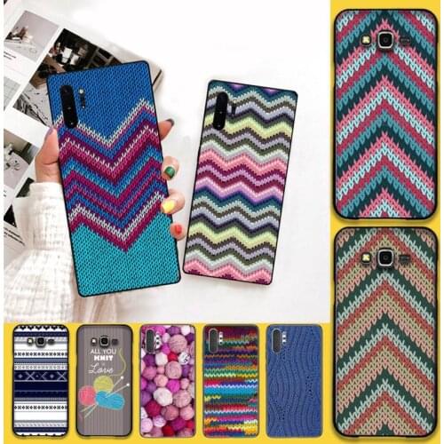 Knitting yarn pattern Phone Case For Samsung Galaxy Note20 ultra 7 8 9 10 Plus lite J7 J8 Plus 2018 Prime