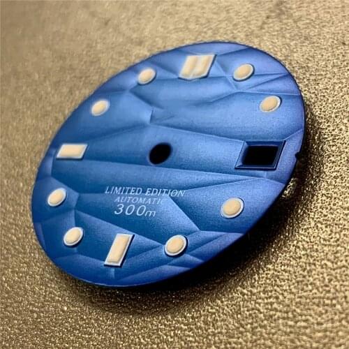 28.5MM Watch Dial Replacement Green Luminous Wristwatch Dial for NH35/NH36 Watch Movement Repair Part