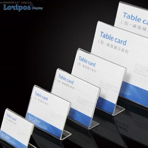 Restaurant Service Sign Holder Menu Price Label Frame Acrylic Price Tag Display Frame