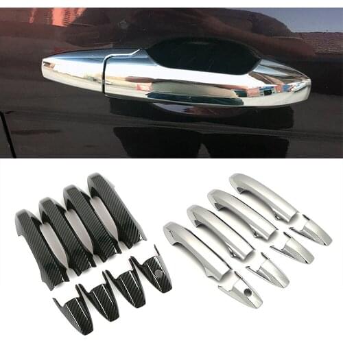 For Honda CR-V CRV 2007-2011 RE Carbon Fiber Color Modify Refit Chrome Door Handle Cover Decoration Trim Protection Sticker
