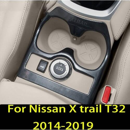 For Nissan X trail T32 X-trail 2014-2019 Water Cup Decorative Frame Sticker Cup Frame Car Decoration Accessories
