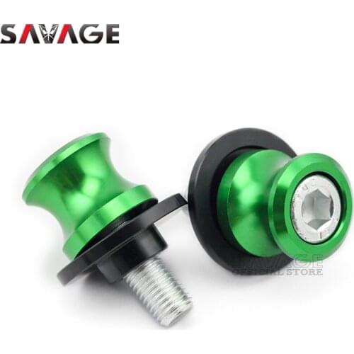 Swingarm Spools Slider For KAWASAKI Z250 Z300 Z750/R/S Z1000 ER-6N ER-6F ZZR 400/600 VERSYS 650 Motorcycle Parts Stand Screw M10