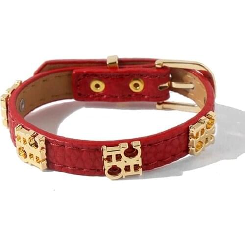 Kirykle 9 Color Leather Bracelet for Women High Quality Lettering Copper Accessories Bangles Charm Party Jewelry for Girls Gifts