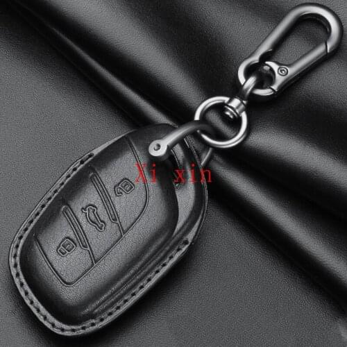 For MG 6/ZS/HS/5 Leather car key cover buckle remote control protective case