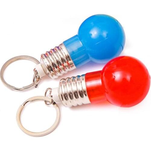 1pcs Creative LED Flashlight Light Mini Bulb Lamp Key Chain Ring Keychain Lamp Torch Keyring Random Color