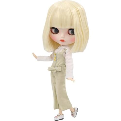 ICY DBS Blyth doll 1/6 bjd with white skin yellow hair and matte face 30cm nude joint body BL0510