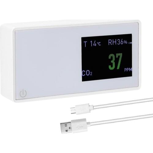 Air Quality Monitor CO2 Meter CO2 Tester with Carbon Dioxide Value Electricity Quantity Temperature Humidity Display Function