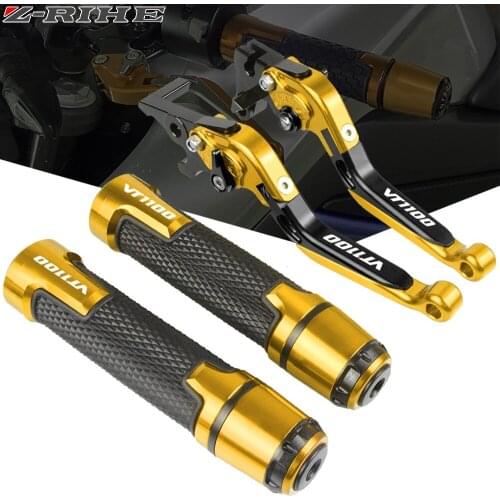 Motorcycle CNC Racing Grip Handle Grips Brake Levers Clutch For Honda VT1100 VT 1100 C SPIRIT C2 SABRE SHADOW C3 AERO 1997-2007