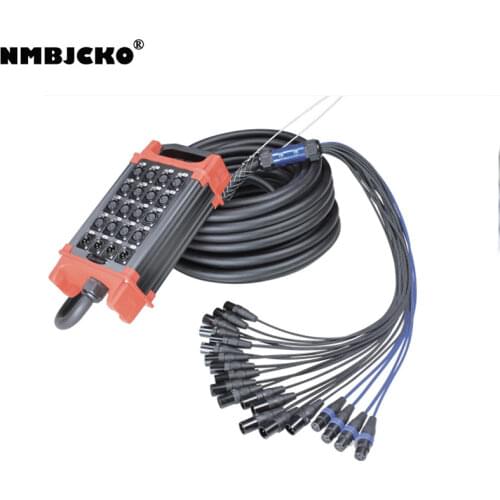 NMBJCKO 15M 20 Channe Multicore cables with 3 Pin XLR male to female socket extended audio snake cable