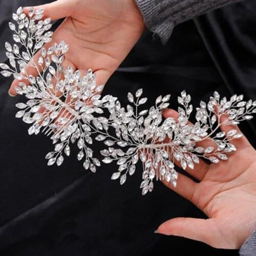 Rhinestone comb Headband Bride Hair Accessories Tiara Headband Rhinestone Wedding Hair Jewelry Hair Accessories For Women