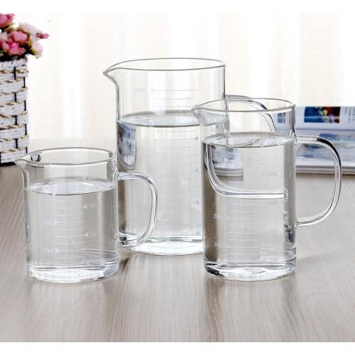 Durable Glass Cup 350ml/500ml Beer Creative Liquid Glass Measuring Cup Measurement Jug Container Coffee Pots Milk Kitchen Bar