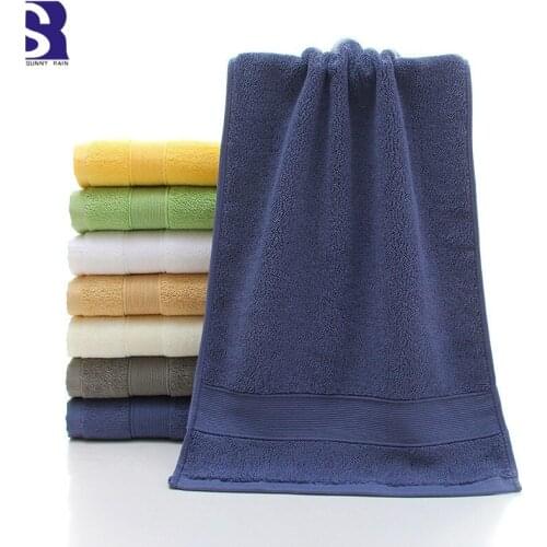 SunnyRain 4-Piece Thick Combed Cotton Towels Face Towel 35x78cm GMS 650G Water-absorbent toallas