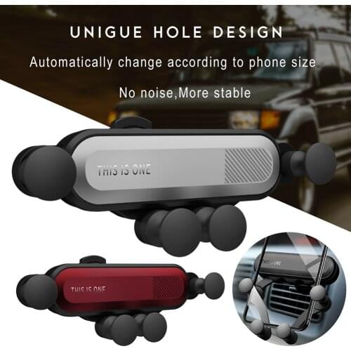 Universal Auto-Grip Gravity Deformable Car Phone Holder Air Outlet Clip Mount Cell Phone Stands Bracket Car Accessories Interior