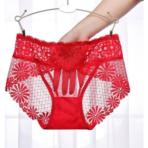 Womens Sexy Lingerie Lace Soft Smooth High Waisted Panties G-Pants Breathable Transparent Panties Sexy Lingerie Pajamas трусы