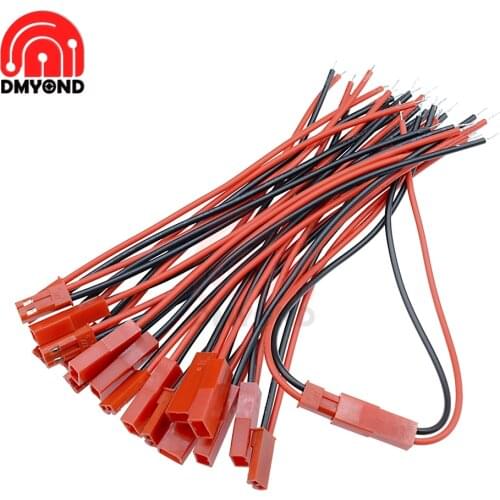 10 Pairs 100mm 10cm Male Female Connector JST Plug Cable For RC BEC Battery Helicopter DIY FPV Drone Quadcopter