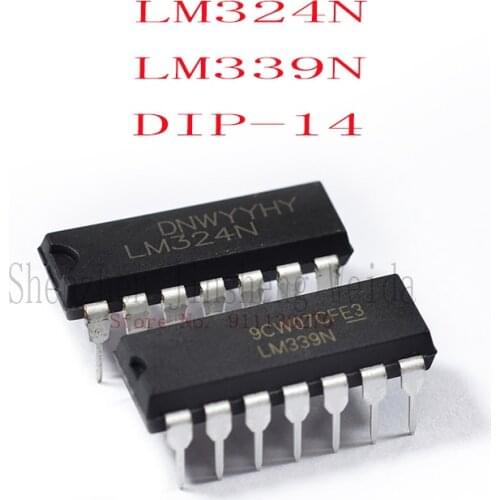 10PCS LM324N LM339N DIP14 LM324 DIP LM339 324 339 new and original IC Chipset Amplifier Circuit
