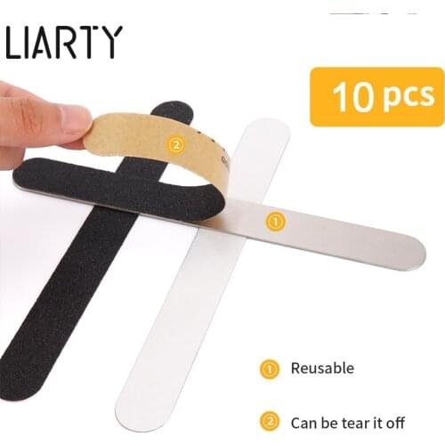 10pcs nail file removalble pads with 1 Double-sided Replacement Stainless Steel sandpaper pads for nail shap Nail Polishing