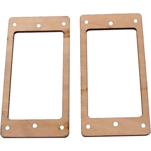 2pcs Maple Wood Humbucker Pickup Mounting Ring, Flat Bottom, No Taper