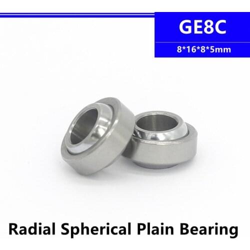 20pcs/100pcs GE8C Radial Spherical Plain Bearing 8*16*8*5mm 8mm Shaft Self-Lubrication 8x16x8x5mm