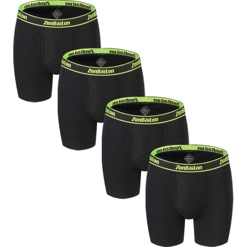 Mens Underwear Shorts Boxer Pants Bamboo Fiber Sexy Breathable Solid Color NEW 4 PCS