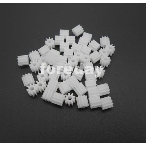 40PCS X 0.5M 9T2A 9 Teeth 1.95mm Plastic Spur Gear 0.5 Modulus T=9 Aperture: 2mm DIY Model Accessories 9T 40PCS/LOT *FD222X40
