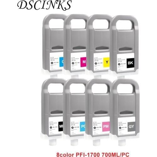 8colors PFI 1700 compatible ink cartridge 1700 for Canon Pro 2000 4000 4000s 6000 6000s Pro 2100 4100 6100 printer with dye ink