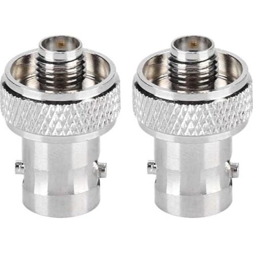 2 Pcs SMA Female To BNC Female Convert Adapter Connector for wireless LAN devices coaxial cables Wi-Fi radio external antennas