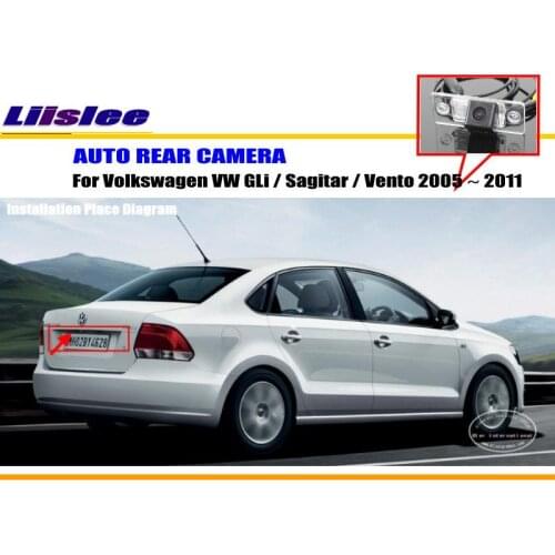 Car Rear View Parking Camera For VW GLi Sagitar Vento 2005~2011 Reverse Baakup Camera NTST PAL / License Plate Light OEM