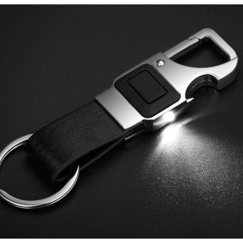 Car Keychain Multi-function Auto Key Ring With LED Lamp And Bottle Opener Zinc Alloy Car Key Chain Automotive Car-styling