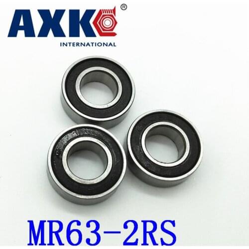 Axk Free Shipping High Quality 10pcs Mr63-2rs Abec-5 3*6*2.5 Mm Miniature Ball Bearings Mr63rs Z L630