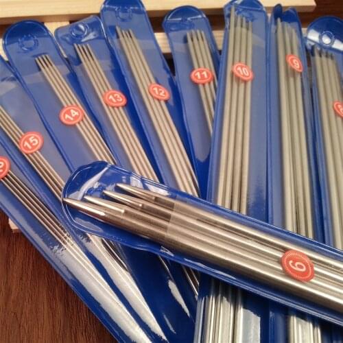 Free Shipping 44pcs/set 35cm Double stainless steel Straight knitting needles set Size 6-16