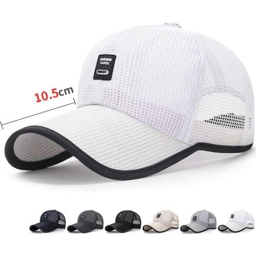 Baseball Caps For Men Women Hats Breathable Sun Visors New Summer Outdoor Wide Brim Mesh Hole Trucker Hats