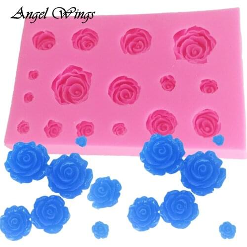 DIY Rose Fondant silicone molds for 3D crafts Cake Decoration Tool Chocolate moulds Resin Clay Flower soap mould DY0047