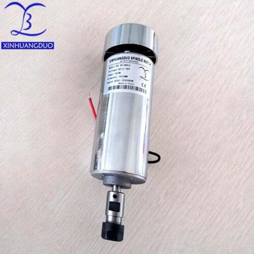 500W DC spindle motorER11 collet 52mm diameter DC 48V CNC Carving Milling Air cold Spindle Motor For Engraving