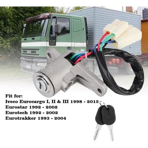 Ignition Barrel Switch Cylinder Lock W/2 Keys For Iveco Eurocargo Eurotech Eurotrakker 4837683 41040470 504026642