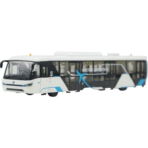 1/42 Alloy die-casting car model China Hengtian Lingrui Automobile Smart Electric Bus Airport Shuttle Bus High-end Collection