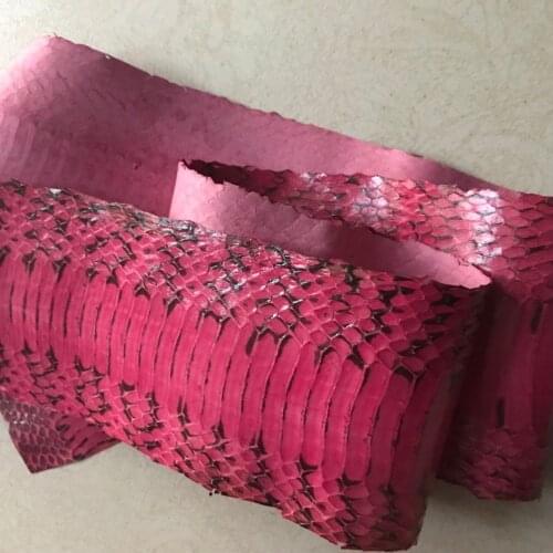 WS024 Rose Color Genuine Snake Leather for Belt Shoe
