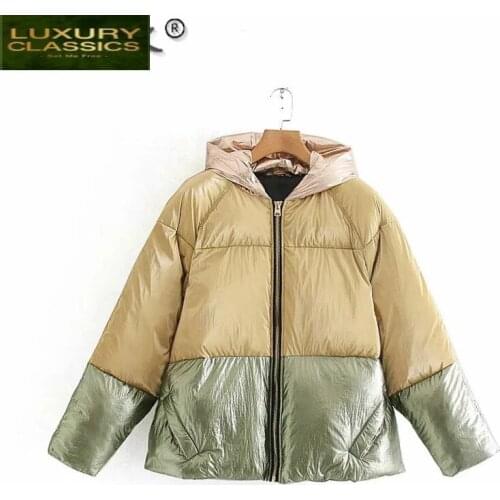Fashion Down Cotton Coat Female Autumn Winter Clothes Women 2021 Thick Warm Cotton Parkas Hooded Womens Jacket C6-8970