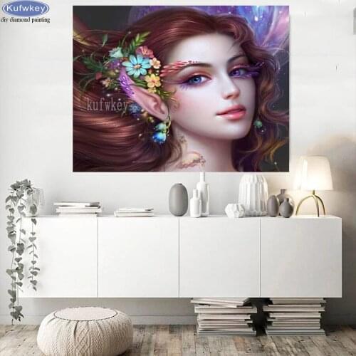 Cartoon Princess Diy Diamond Painting 5D Girl Flower Mosaic Resin Full Drill Square Embroidery Needlework diamond Cross Stitch
