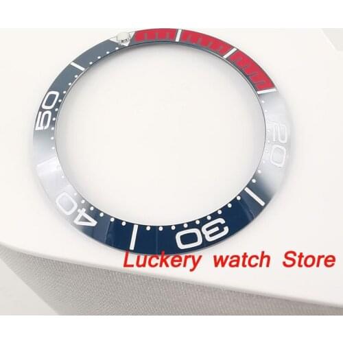 38mm blue and red ceramics bezel white marks fit for 40mm SUB GMT mens watch-Q26
