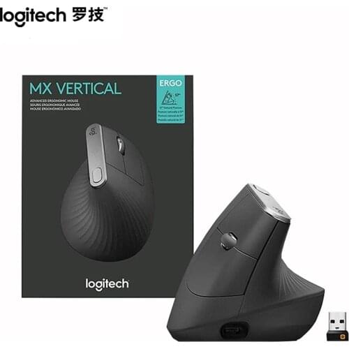 Logitech MX Vertical Advanced Ergonomic Mouse Ergonomic Wireless Bluetooth-compatible mouse Multi-function With 2.4GHz USB Nano