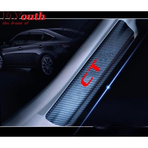 Car Door Sill Scuff Plate For Lexus CT Reflective 4D Carbon Fiber Sticker Welcome Pedal Threshold Auto Accessories 4Pcs/set