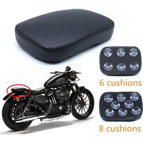 Rear Passenger Cushion Pillion Seat Pad Cover For Harley Motorcycle/Cruiser/Chopper/Custom Retro Detachable Suction cup 6/8 Cup