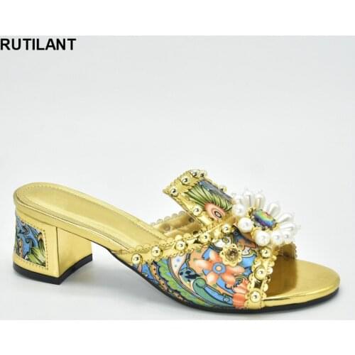 Latest Design Luxury Shoes Women Designers Low Heels Womens Shoes Special Arrivals Wedding Nigeriain Shoe