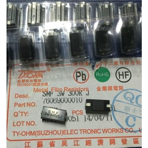 Original new 100% SMF3W300RJ SMD power wirewound resistor SMF 300R 5% 3W 10.5*5*5.5MM (Inductor)