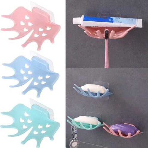 3 Color Crown Shape Plastic Soap Dish Racks Bathroom Storage Supplies Soap Rack