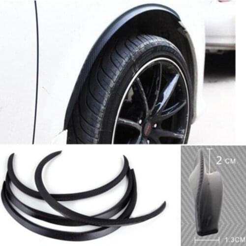 Free shipping in stock 2pcs black Fender Flares Wheel Lip Guard Body Decoration DIY For Car Truck SUV soft Styling Mouldings