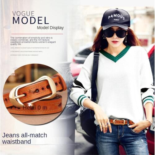 Belts for Women Luxury Designer Brand Classy Woman Belts for Dress Split Leather Sun Belt Jeans All-match Waistband