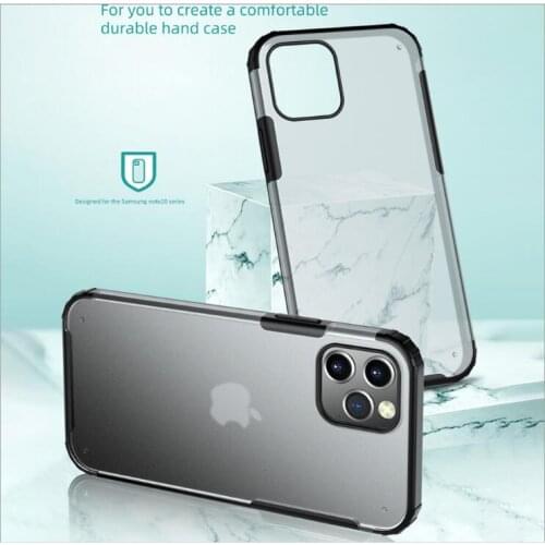 Luxury Armor Shockproof Case For iPhone 12 11 Pro X XS Max 8 7 Plus Mobile Phone Cover Silicone Soft +Hard PC Clear Shell Bumper