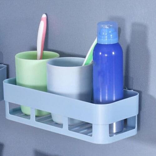 Shampoo Soap Organizer Bathtub Caddies Wall Mounted Storage Rack Easy Install PP Large Capacity Bathroom Shelf for Home